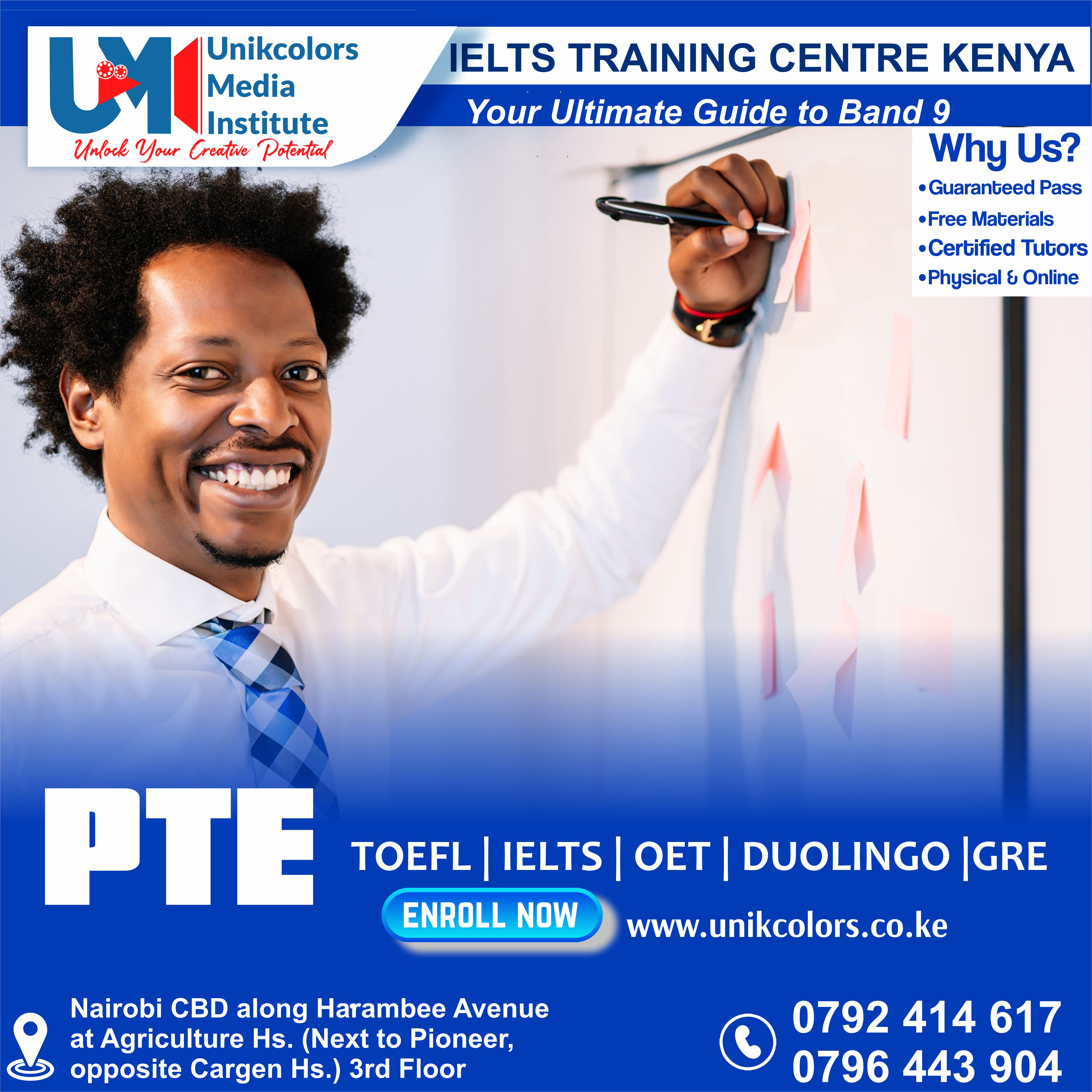 IELTS TRAINING CENTRE KENYA - IELTS PREPARATION | OET | TOEFL | PTE | GRE | DUOLINGO